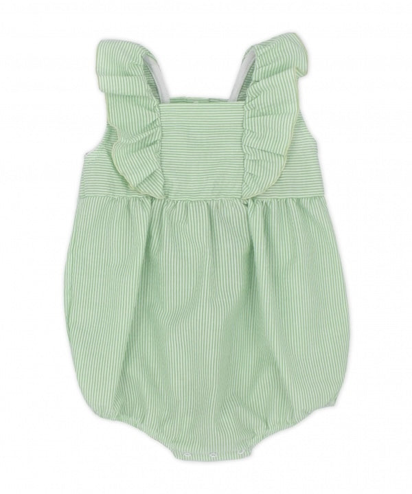 Rapife Baby Girls Green Striped Romper 4907S24