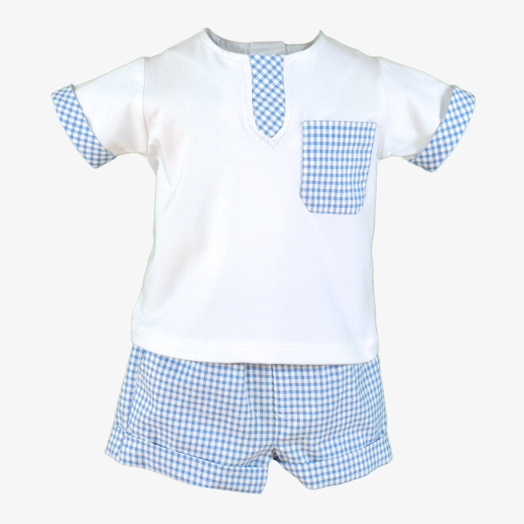 PRE ORDER Miranda Baby Boys Gingham Short Set 2623