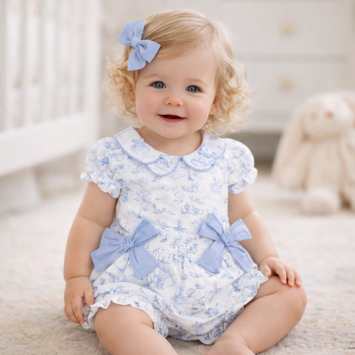 PRE ORDER Deolinda Blue Toile Bow Jam Pant Set 26648