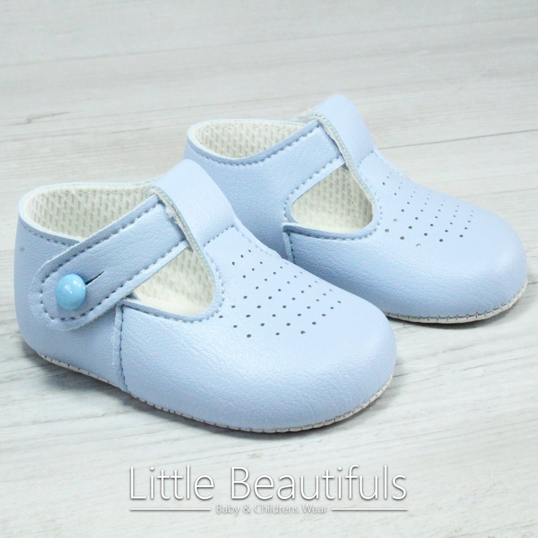 Early Days Baypods Boys Blue Matt Soft Sole Pram Shoes 625B