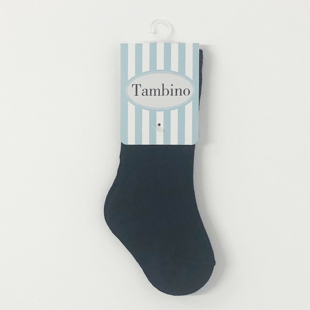 Tambino Navy Knee High Ribbed Socks
