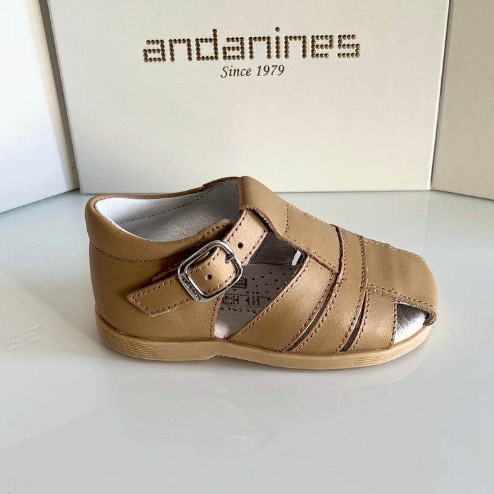 Andanines Camel Leather Sandals 201813CA