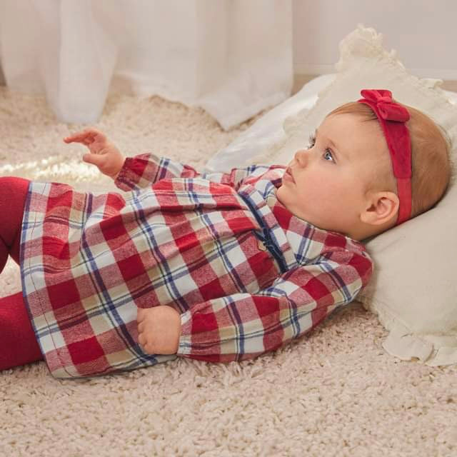 Mayoral Baby Girls Red Plaid Dress 2809R