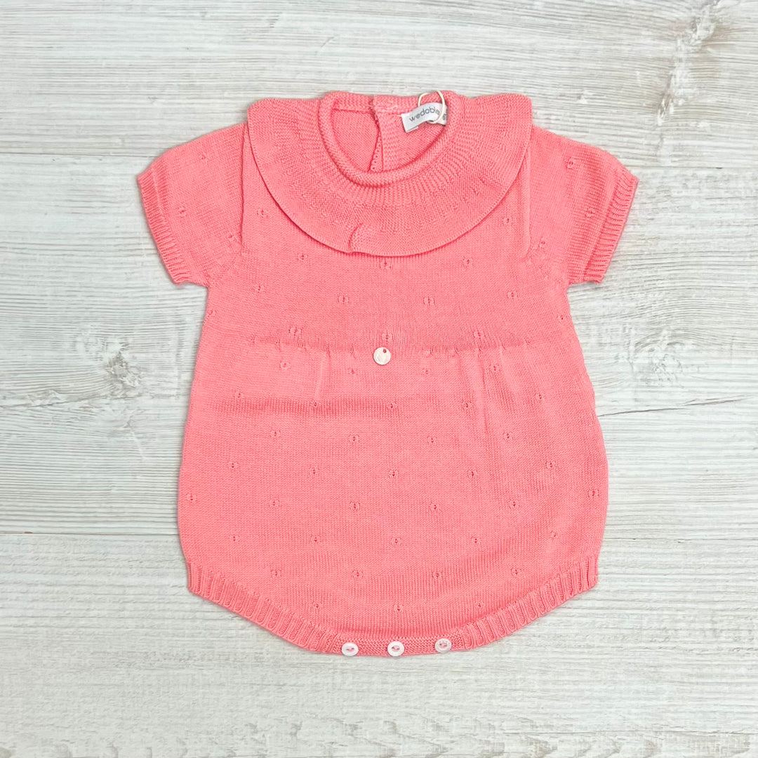 Wedoble Coral Fine Knit Romper V2210305BCO