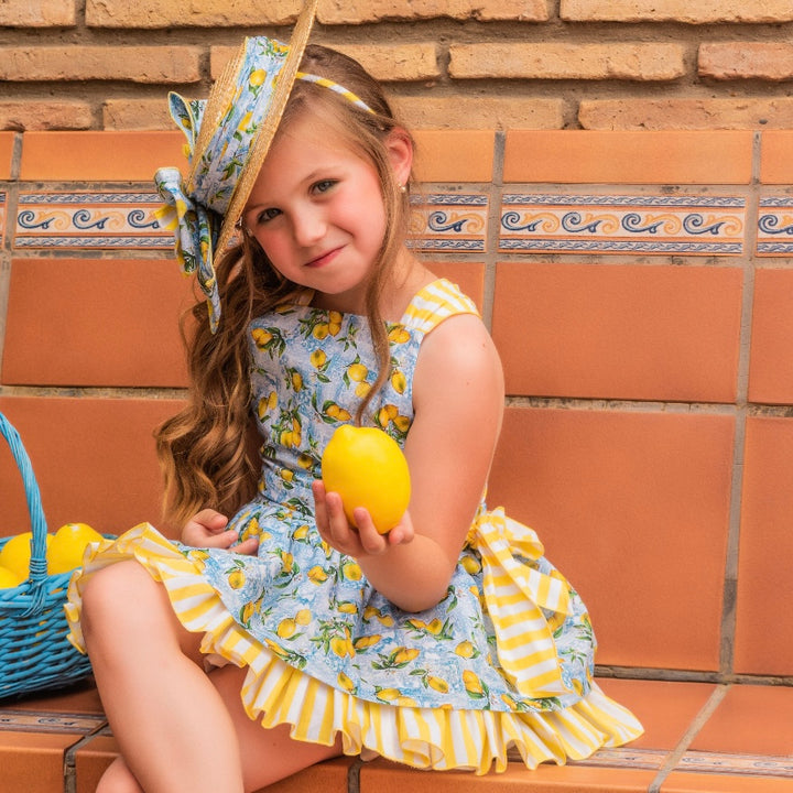 Babine Girls Lemon Print Dress 2322820B