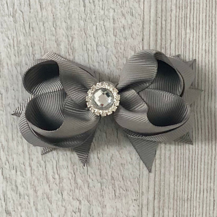 3.5" Pretty Bow Gem Hair Clip