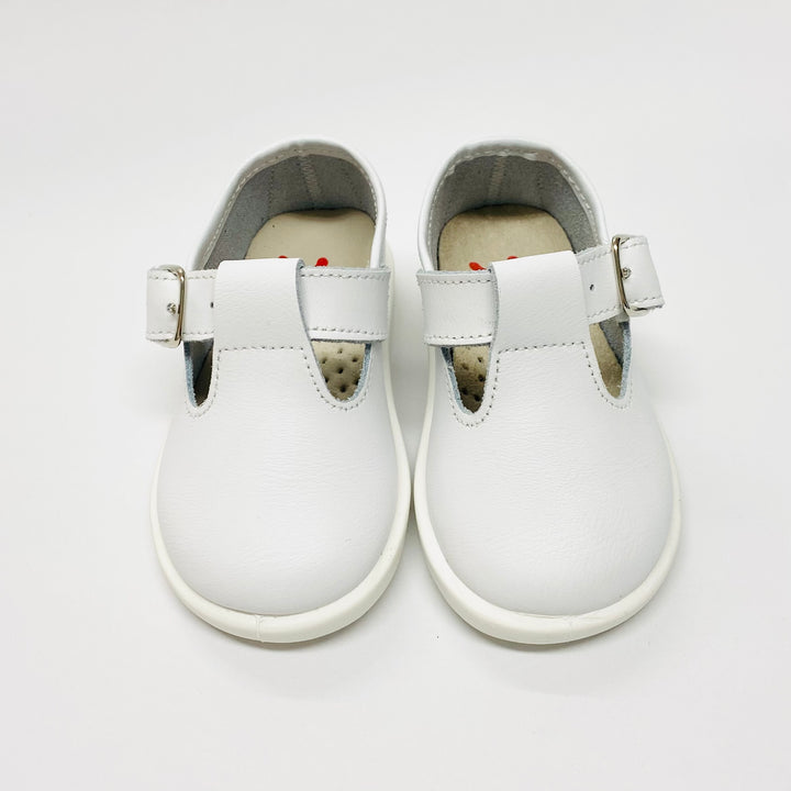 Xiquets Leather T-Bar Shoes White 20200W